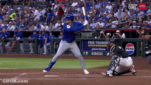 Baseball Player Ready To Swing With Pepsi Sign GIF