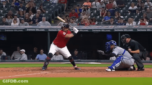Baseball Player Ready To Swing With Sherwin-Williams Ads GIF