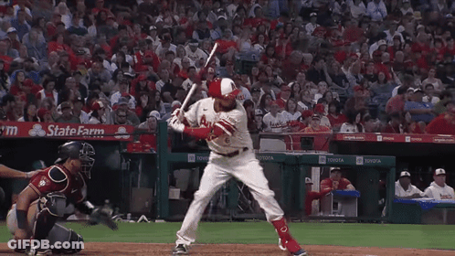 Baseball Player Ready To Swing With Toyota Ad GIF