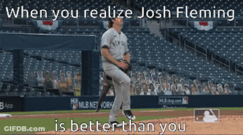 Baseball Player Realizing Josh Fleming Better Than You GIF