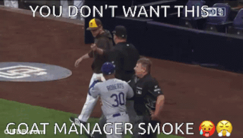 Baseball Player Roberts Escorted By Referee GIF