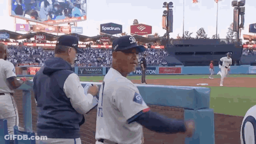 Baseball Player Roberts Escorted By Referee GIF