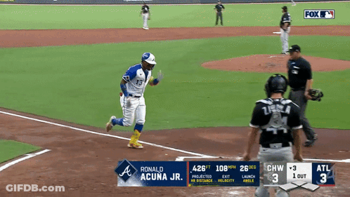 Baseball Player Ronald Acuna Jr Running GIF