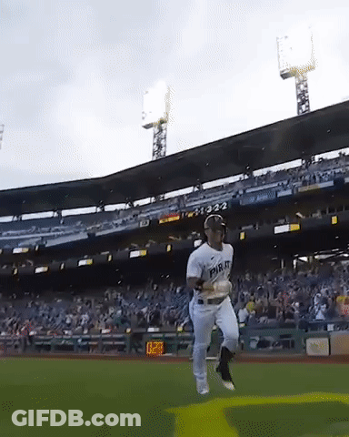 Baseball Player Running In Public Jersey GIF