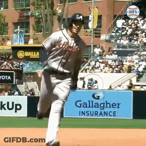 Baseball Player Running On Field GIF