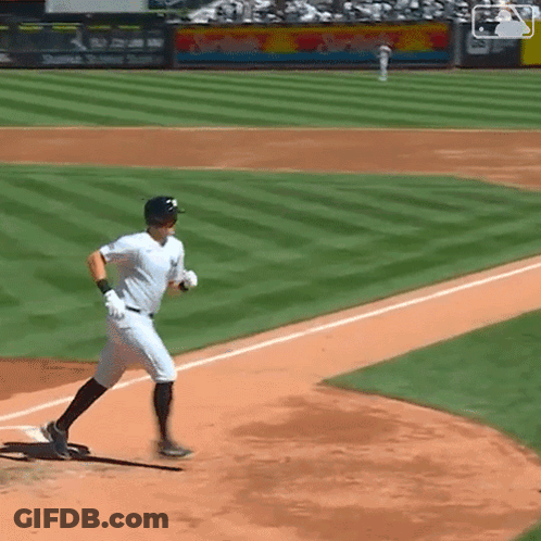 Baseball Player Running To Home GIF