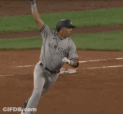Baseball Player Running Towards Base GIF