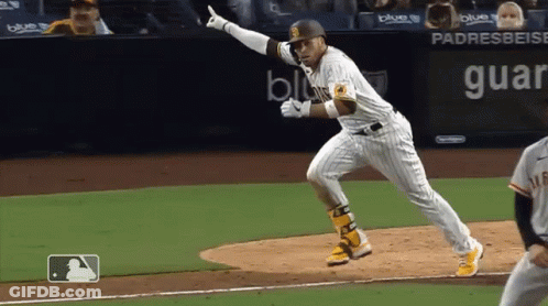 Baseball Player Running Towards Base GIF