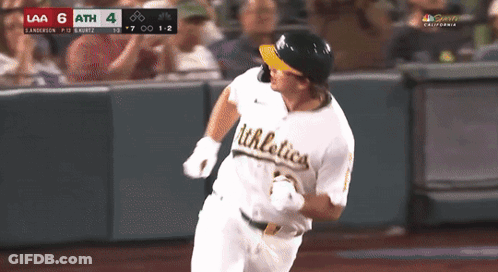 Baseball Player Running Towards Home Plate GIF