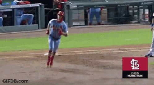 Baseball Player Running Towards Home Plate GIF