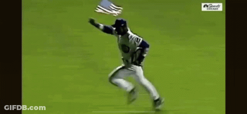 Baseball Player Running With American Flag GIF