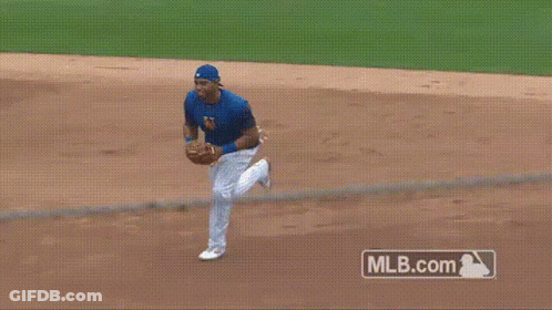 Baseball Player Running With MLB.com Logo GIF