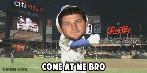 Baseball Player Saying Come At Me Bro In Front Of Pepsi Sign GIF