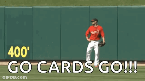 Baseball Player Saying Go Cards Go GIF