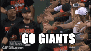 Baseball Player Saying Go Giants GIF