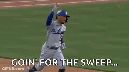 Baseball Player Saying Goin For The Sweep GIF