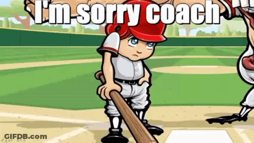 Baseball Player Saying Sorry Coach GIF