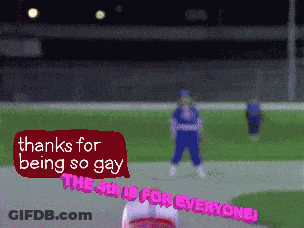 Baseball Player Says Thanks For Being So Gay And The 4Th Is For Everyone GIF