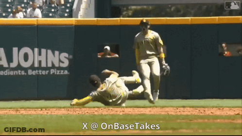 Baseball Player Sliding Into Base GIF