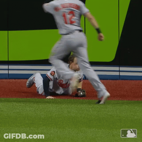 Baseball Player Sliding Into Base GIF