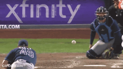 Baseball Player Sliding Into Home Plate GIF
