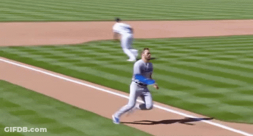 Baseball Player Sliding Into Third Base GIF
