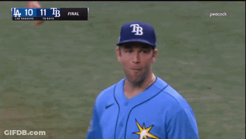 Baseball Player Smiling In B Hat GIF