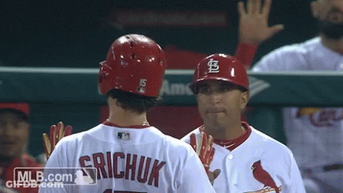 Baseball Player Srichuk Hugging GIF