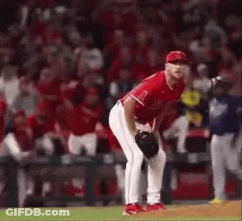 Baseball Player Standing On Mound GIF