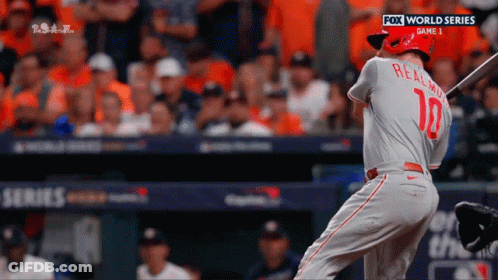 Baseball Player Swinging At Ball GIF