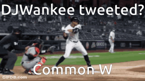 Baseball Player Swinging At Ball DJ Wankee Tweeted GIF