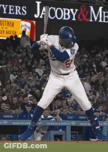 Baseball Player Swinging At Ball GIF
