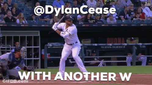 Baseball Player Swinging At Ball Saying With Another W GIF