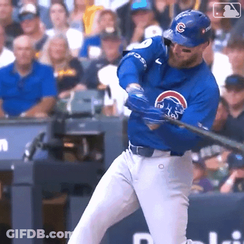 Baseball Player Swinging Bat GIF