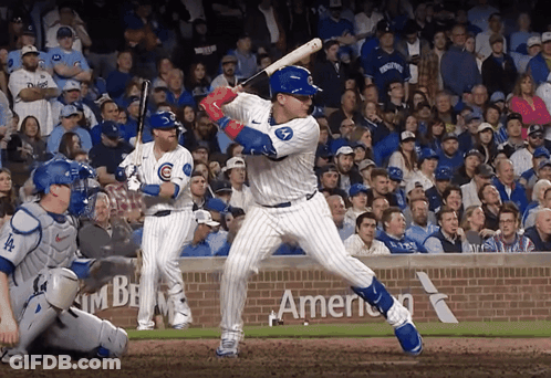 Baseball Player Swinging Bat At American Airlines Ad GIF