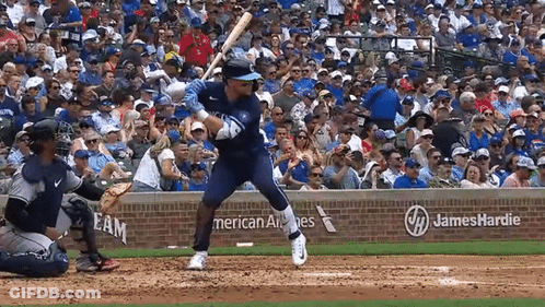 Baseball Player Swinging Bat GIF