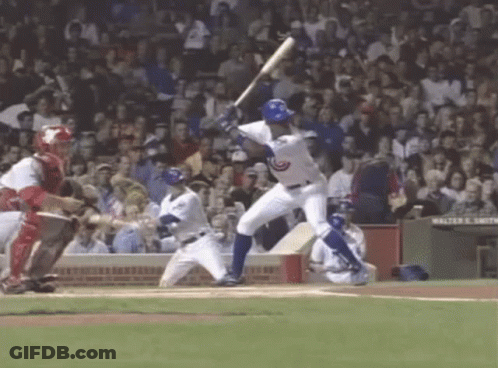 Baseball Player Swinging Bat GIF