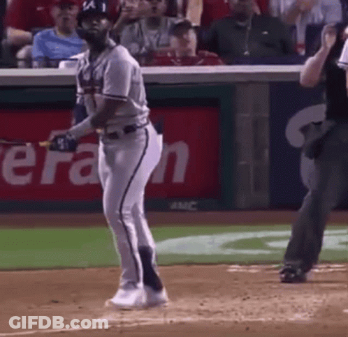 Baseball Player Swinging Bat GIF