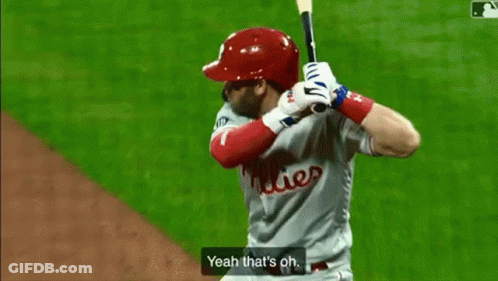Baseball Player Swinging Bat Number 33 GIF