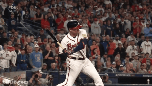 Baseball Player Swinging Bat GIF