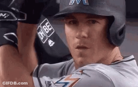 Baseball Player Swinging Bat GIF