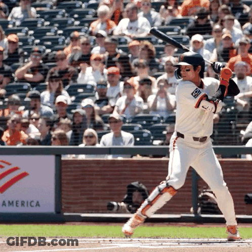 Baseball Player Swinging Bat GIF