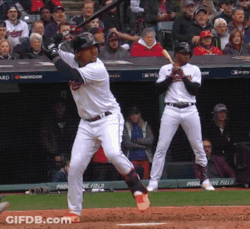 Baseball Player Swinging Bat GIF