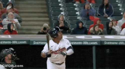 Baseball Player Swinging Bat GIF