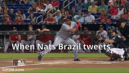 Baseball Player Swinging Bat When Nats Brazil Tweets GIF