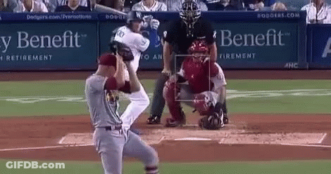 Baseball Player Swinging Bat With Catcher GIF