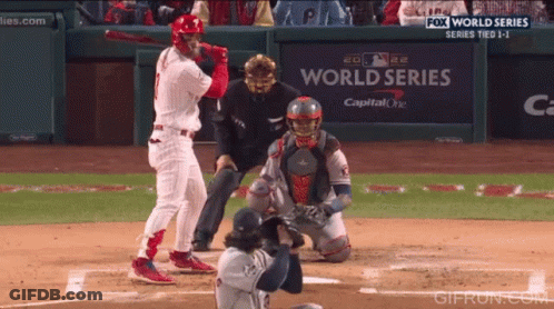 Baseball Player Swinging Bat GIF