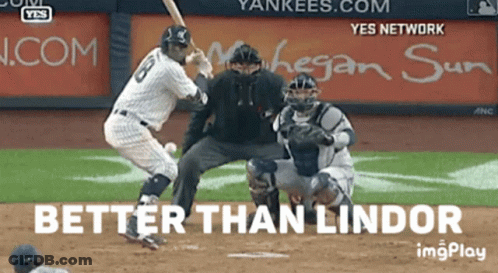 Baseball Player Swinging Better Than Lindor GIF