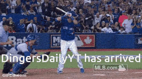 Baseball Player Swinging Dingers Daily Yt Has Arrived GIF