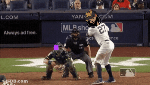 Baseball Player Swinging DJ Wankee Tweeted GIF